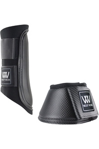 Woof Wear Club Brushing Boots & Pro Overreach Boots Bundle WB0003,WB0051 - Black